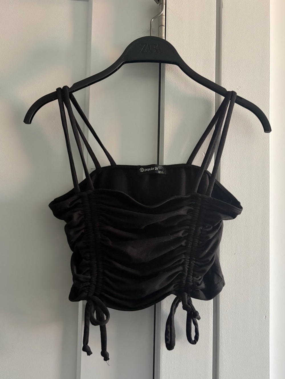 Cropped Scrunched Tank Top
